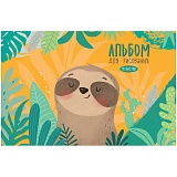 Альбом для рисования 40л., А4, на скрепке ArtSpace "Рисунки. Cute sloth"
