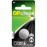 Батарейка GP CR2016 (DL2016) литиевая BC1