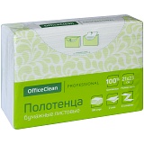 Полотенца бумажные лист. OfficeClean Professional(Z-сл), 2-слойные, 190л/пач, 21*23, белые
