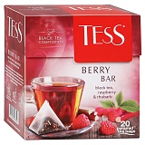 Чай Tess "Berry Bar", черный с ягодами, 20 пакетиков-пирамидок