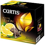 Чай Curtis "Sunny Lemon", черный, аромат, 20 пакетиков-пирамидок по 1,7г
