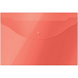 Папка-конверт на кнопке OfficeSpace  А4, 120мкм, красная