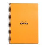 Бизнес-тетрадь 80л., А4+, клетка на гребне Rhodia "Classic. Orange", 80г/м2