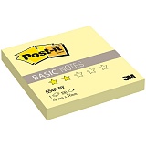 Самоклеящийся блок Post-it "Basic", 76*76мм, 100л, канареечный желтый