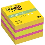 Самоклеящийся блок Post-it ORIGINAL "Лето", 51*51мм, 400л, 3 цвета/желтая неоновая радуга