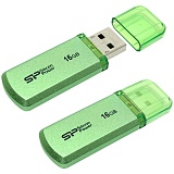 Память SiliconPower "Helios 101" 16GB, USB2.0 Flash Drive, зеленый (металл.корпус)