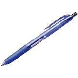 Ручка шариковая автоматическая Crown "Quick Dry" синяя, 0,5мм, грип, гибридные чернила