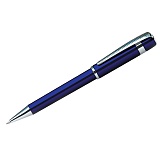 Ручка шариковая Berlingo "Velvet Classic" синяя, 0,7мм, корпус синий/хром, поворот., инд. упак.