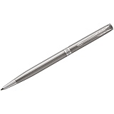 Ручка шариковая Parker "Sonnet Stainless Steel CT Slim" черная, 1,0мм, поворот., подар. уп.