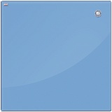 Доска стеклянная магнитно-маркерная 2х3 "Office", 45*45см, голубая, маркер, 6 магнитов