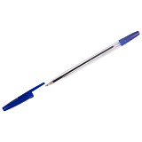 Ручка шариковая Стамм "Оптима" синяя, 1мм, прозрачный корпус