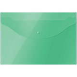 Папка-конверт на кнопке OfficeSpace  А4, 120мкм, зеленая