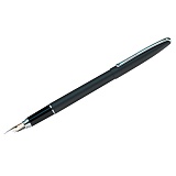 Ручка перьевая Berlingo "Silk Prestige" синяя, 0,8мм, корпус черный/хром, пластик. футляр