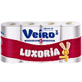 Бумага туалетная Veiro "Luxoria" 3-слойная, 8шт., тиснение, белая
