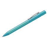 Ручка шариковая автоматическая Faber-Castell "Grip 2010" синяя, 1,0мм, трехгран., бирюзовый корпус