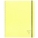 Бизнес-тетрадь 80л., А4+, клетка на гребне Clairefontaine "Proactiv'Book", 90г/м2,пластик. обложка, желтая
