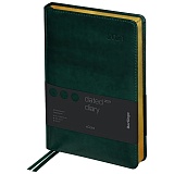 Ежедневник датированный 2021г., А5, 184л., кожзам, Berlingo "xGold", зол. срез, зеленый