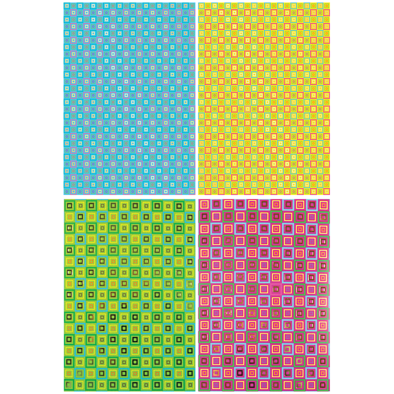 Картон цветной с тиснением A4, Апплика "Квадратики", 4л., в папке