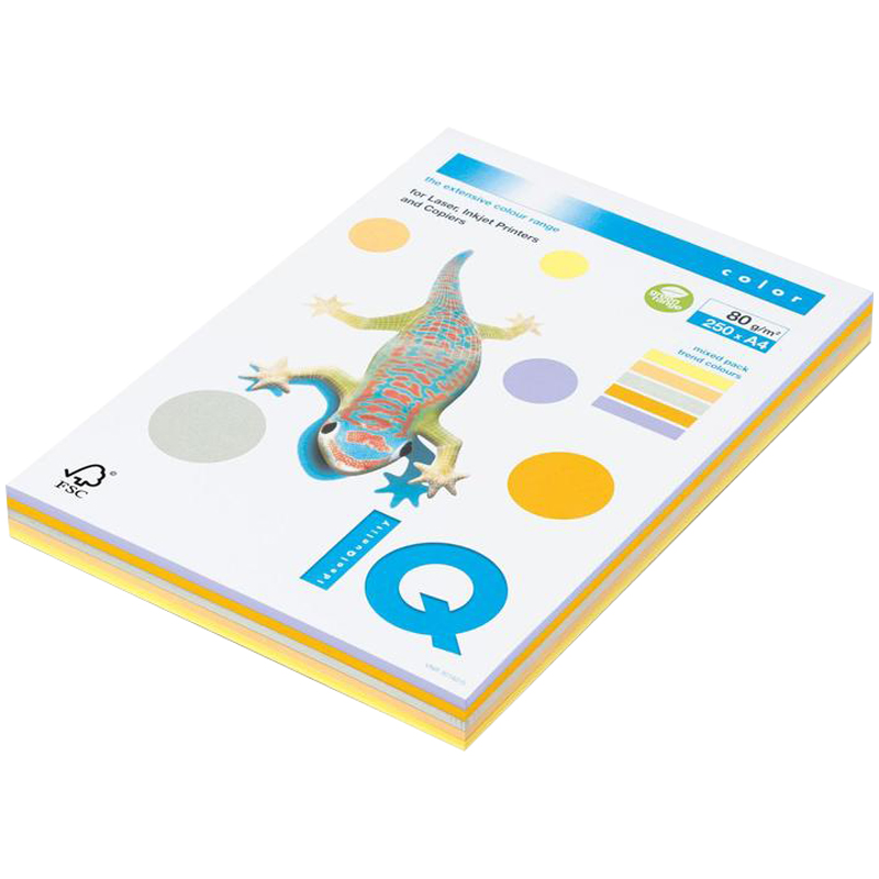 Бумага IQ "Color Trend Mixed Packs" А4, 80г/м2, 250л. (5 цветов)