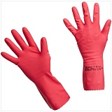Перчатки резиновые Vileda Professional "Многоцелевые", р.L, красный, пакет