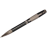 Ручка шариковая Delucci "Vivo", синяя, 1мм, цвет корпуса -  черный/серебро, поворот., подар.уп.