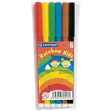 Фломастеры Centropen "Rainbow Kids", 06цв., трехгранные, смываемые, ПВХ