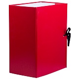 Короб архивный с завязками OfficeSpace разборный, БВ, 150мм, красный, клапан МГК