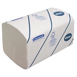 Полотенца бумажные лист. Kimberly-Clark "Kleenex", (S-сл), 2-слойные, 186л/пач, 21*21,5, белые