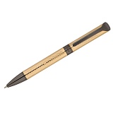 Ручка шариковая Delucci "Completo", синяя, 1,0мм, корпус золото/оружейный металл, поворотн., подар.