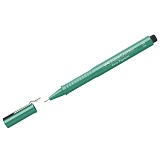 Ручка капиллярная Faber-Castell "Ecco Pigment" зеленая, 0,1мм