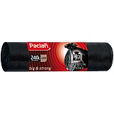 Мешки для мусора 240л Paclan "Big&strong" ПВД, 140*90см, 20шт., черные, в рулоне
