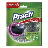 Мочалка для посуды Paclan "Practi", металлическая, 10*3,5см, 1шт.