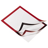 Комплект рамок самоклеящихся магнитных информационных 2шт. Durable "Duraframe" А4, красный