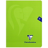 Тетрадь 48л., 170*220мм, клетка Clairefontaine "Mimesys", 90г/м2, пластик. обложка, зеленая
