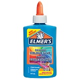 Клей канцелярский Elmers "Colour Glue", 147мл, для слаймов, синий, непрозрачный