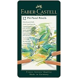 Пастельные карандаши Faber-Castell "Pitt Pastel" 12цв., метал. коробка