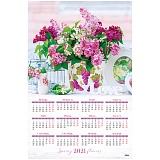 Календарь настенный листовой А1, OfficeSpace "Цветы", 2021г.