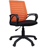 Кресло оператора Helmi HL-M16 "Vivid", ткань S черная/ ткань TW оранжевая