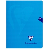 Тетрадь 48л., 170*220мм, клетка Clairefontaine "Mimesys", 90г/м2, пластик. обложка, голубая