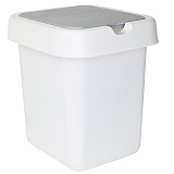 Ведро-контейнер для мусора (урна) Svip "Квадра", 25л, прямоугольное, пластик, белое