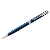 Ручка шариковая Parker "Sonnet Slim Blue Laquer CT", черная, 1,0мм, подар уп.