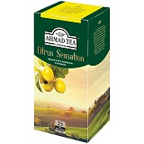 Чай Ahmad Tea "Citrus Sensation", черный, с ароматом лимона и лайма, 25 фольг. пакетиков по 1,8г