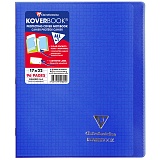 Бизнес-тетрадь 48л., 170*220мм, клетка Clairefontaine "Koverbook", 90г/м2, пластик. обложка, темно-синяя