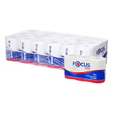 Бумага туалетная Focus Extra, 2 слойн, мини-рулон, 48 м/рул, 6шт., тиснение, белая