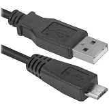 Кабель Defender USB08-06 USB2.0 (A) - microUSB (B), 1,8м, черный
