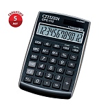 Калькулятор карманный Citizen CPC-112BKWB, 12 разрядов, двойное питание, 72*120*9мм, черный