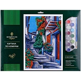 Картина по номерам Greenwich Line "Уютная улочка" A3, с акриловыми красками, картон, европодвес
