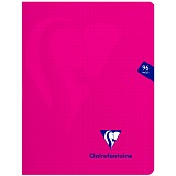 Тетрадь 48л., 170*220мм, клетка Clairefontaine "Mimesys", 90г/м2, пластик. обложка, розовая