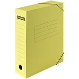 Папка архивная на резинках OfficeSpace, микрогофрокартон,  75мм, желтый, до 700л.