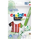 Набор фломастеров для ткани Carioca "Fabric Liner" 10цв., картон. уп., европодвес